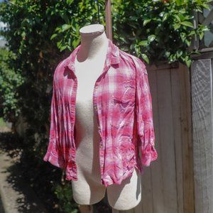 American Eagle Cropped Flannel